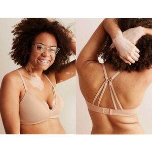 Aerie "Real Happy" Wireless Lightly Lined Convertible Bra, Size 40C